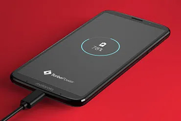 Get hours of power in just minutes of charging with the TurboPower 18 charger